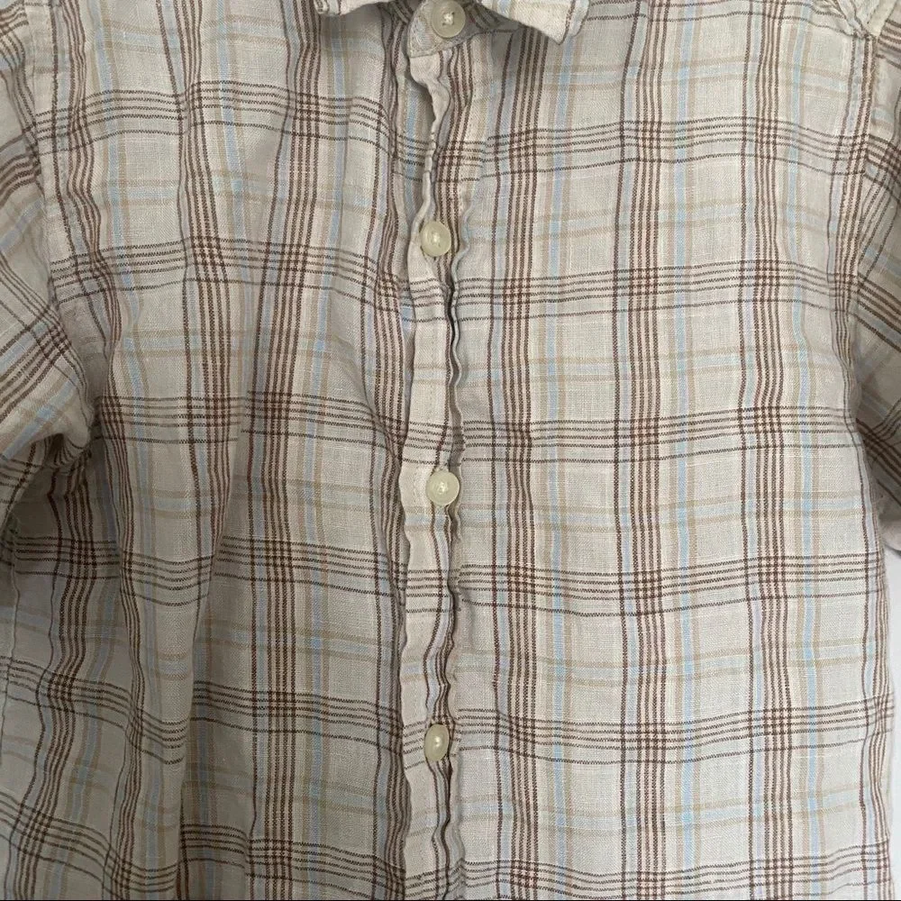 The Children’s Place Plaid Linen-Blend Shirt